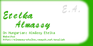 etelka almassy business card